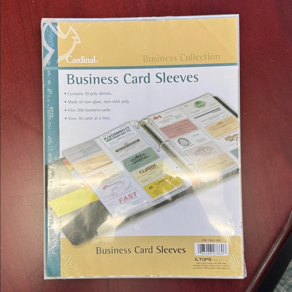 Cardinal Business Card Sleeves and Binder